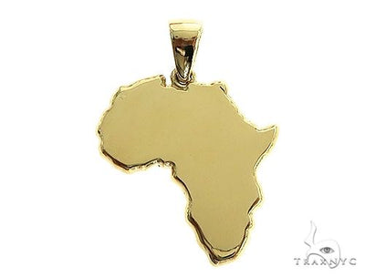 10K Gold Small Africa Ladies Pendant 66327 - Image 1