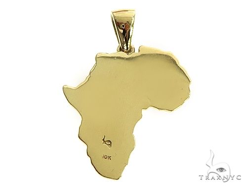 10K Gold Small Africa Ladies Pendant 66327 - Image 3