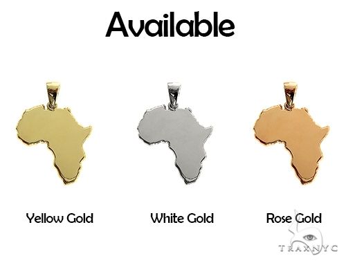 10K Gold Small Africa Ladies Pendant 66327 - Image 5