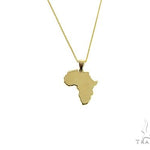 10K Gold Small African Ladies Pendant Set 66334 - Image 1