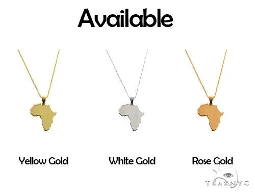 10K Gold Small African Ladies Pendant Set 66334 - Image 8