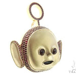 10K Gold Special Custom Teletubby Po Red Ruby Cartoon Character Pendant 65318 - Image 2