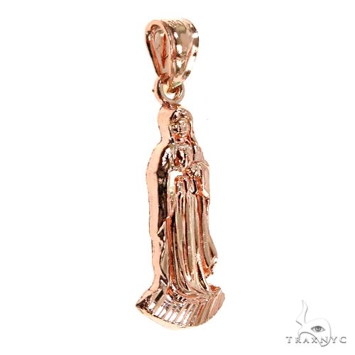10K Gold Virgin Mary Charm Pendant 67554 - Image 2