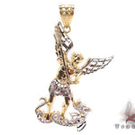 10K Two Tone Gold Saint Michael Pendant 33929 - Image 1