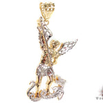 10K Two Tone Gold Saint Michael Pendant 33929 - Image 2