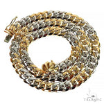10k Two Tone Gold Solid Miami Cuban 18 Inches 8mm 68167 - Image 2