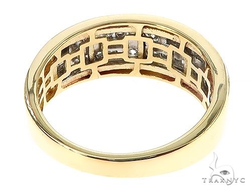 10K Two Tone Gold Two Row Channel Diamond Band Ring 65342 - Image 4
