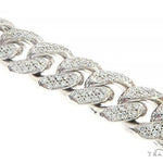 10K White Gold Miami Cuban Diamond Bracelet 65226 - Image 2