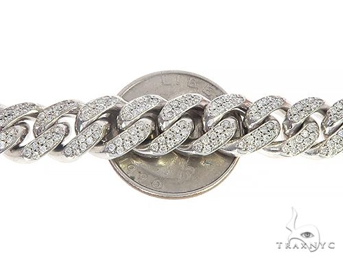 10K White Gold Miami Cuban Diamond Bracelet 65226 - Image 5