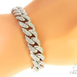 10K White Gold Miami Cuban Diamond Bracelet 65226 - Image 7