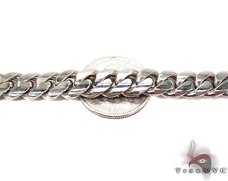 10K White Gold Miami Cuban Link Chain 23 Inches 10mm   32008 - Image 3
