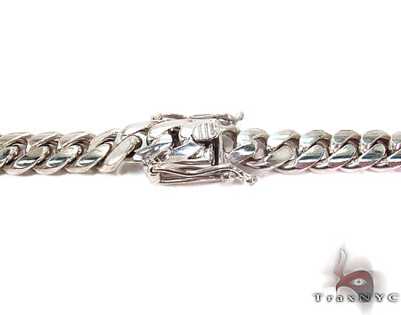 10K White Gold Miami Cuban Link Chain 23 Inches 10mm   32008 - Image 4