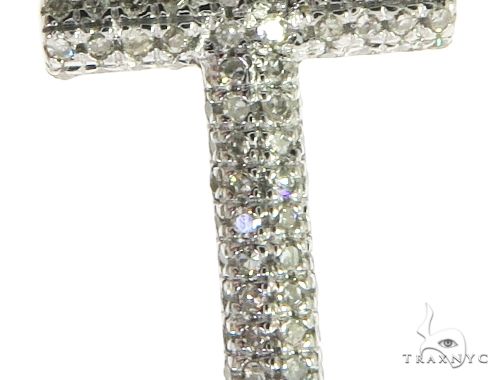 10K White Gold Small Diamond Crowned Cross 63615 - Image 4