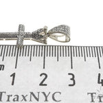 10K White Gold Small Diamond Crowned Cross 63615 - Image 7