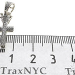 10K White Gold Small Diamond Crowned Cross 63615 - Image 8