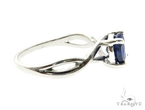 10K White Gold Sapphire Ring 63749 - Image 2