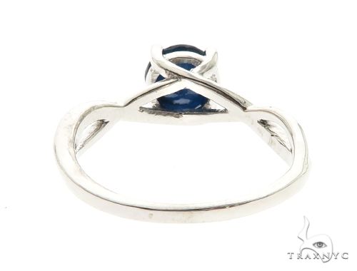 10K White Gold Sapphire Ring 63749 - Image 3