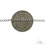 10K White Gold Thin Hollow Curb Link Chain 22 Inches 2.3mm   67262 - Image 3