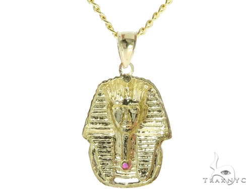 Small Pharaoh Pendant 20, 24 Inches Cuban Chain Set 56886 - Image 3