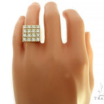 10K Yellow Gold 4 Row Diamond Ring 65991 - Image 8