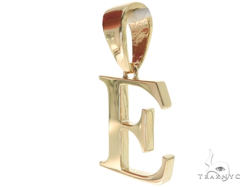 10K Gold Charming Initial 'E' Pendant 57202 - Image 3