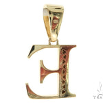 10K Gold Charming Initial 'E' Pendant 57202 - Image 4