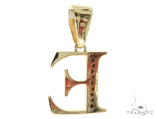 10K Gold Charming Initial 'E' Pendant 57202 - Image 4