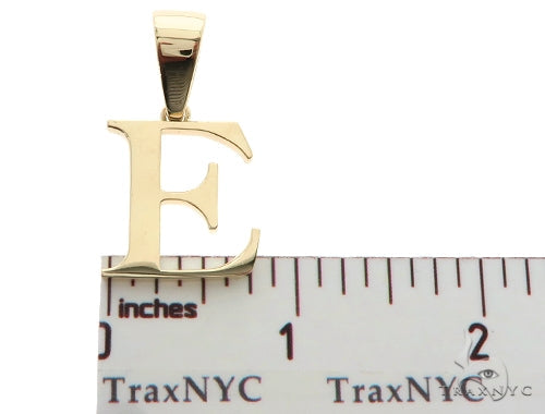 10K Gold Charming Initial 'E' Pendant 57202 - Image 6