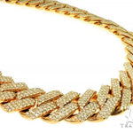 10K Yellow Gold Cuban Link Diamond Chain 66221 - Image 1