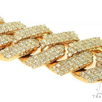 10K Yellow Gold Cuban Link Diamond Chain 66221 - Image 3