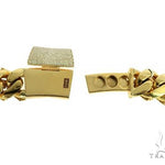 10K Yellow Gold Cuban Link Diamond Chain 66221 - Image 7