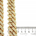 10K Yellow Gold Cuban Link Diamond Chain 66221 - Image 8