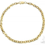14k Yellow Gold Diamond Cut Solid Anchor Link Bracelet 8.25 Inches 3mm   65554 - Image 1