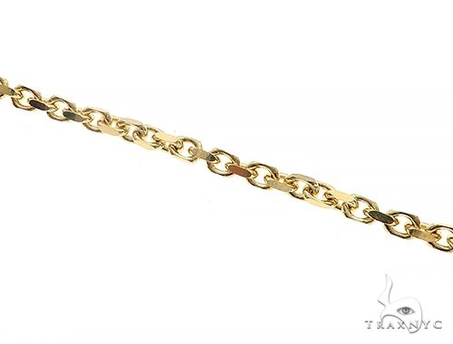14k Yellow Gold Diamond Cut Solid Anchor Link Bracelet 8.25 Inches 3mm   65554 - Image 2