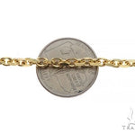 14k Yellow Gold Diamond Cut Solid Anchor Link Bracelet 8.25 Inches 3mm   65554 - Image 4