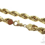 10K Gold Diamond Cut Solid Rope Link Chain 24 Inches 7mm   65686 - Image 2