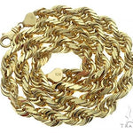 10K Gold Diamond Cut Solid Rope Link Chain 24 Inches 7mm   65686 - Image 3