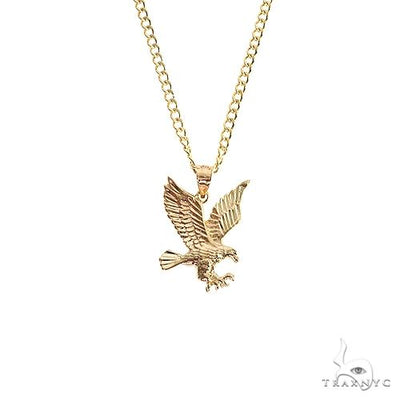 10K Yellow Gold Eagle Pendant Set 66612 - Image 1