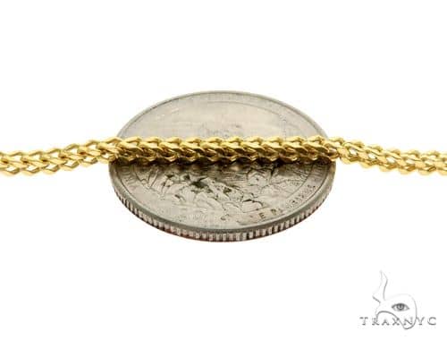 10K Yellow Gold Hollow Franco Link Chain 2mm 18 Inches   68267 - Image 3