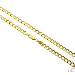10K Yellow Gold Hollow Curb Link Chain 20 Inches 4.2mm   61601 - Image 1