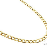 10K Yellow Gold Hollow Cuban Curb Link Chain 20 Inches 5mm 65456 - Image 2