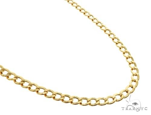 10K Yellow Gold Hollow Cuban Curb Link Chain 20 Inches 5mm 65456 - Image 2