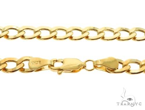 10K Yellow Gold Hollow Cuban Curb Link Chain 20 Inches 5mm 65456 - Image 5
