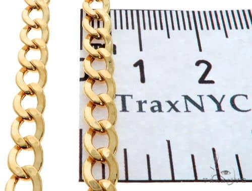 10K Yellow Gold Hollow Cuban Curb Link Chain 20 Inches 5mm 65456 - Image 7