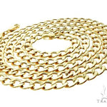 10K Yellow Gold Hollow Curb Link Chain 24 Inches 4.2mm   61603 - Image 4