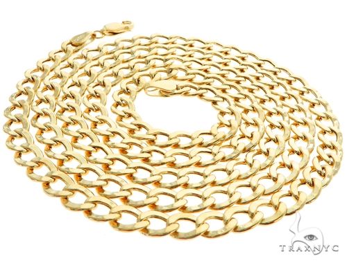 14K Yellow Gold Hollow Cuban Curb Link  20 Inches 5mm 63933 - Image 3