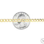 10K Yellow Gold Hollow Curb Link Chain 18 Inches 3.5mm   61598 - Image 3