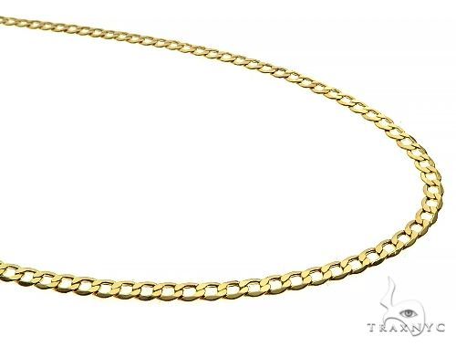 10K Yellow Gold Hollow Curb Link Chain 22 Inches 4.5mm   66569 - Image 2