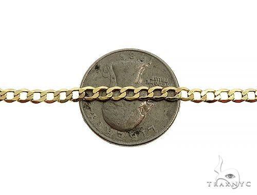 10K Yellow Gold Hollow Curb Link Chain 28 Inches 4.5mm   66572 - Image 3