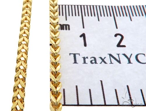 10K Yellow Gold Hollow Franco Link Chain 20 Inches 2.8mm   64046 - Image 7